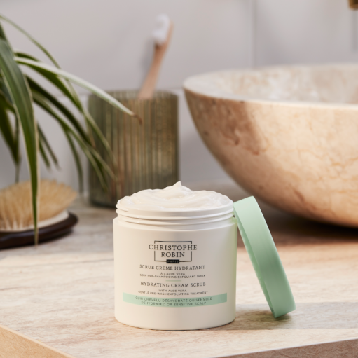 Christophe Robin Hydrating Cream Scrub kreminis galvos odos šveitiklis su alijošiumi