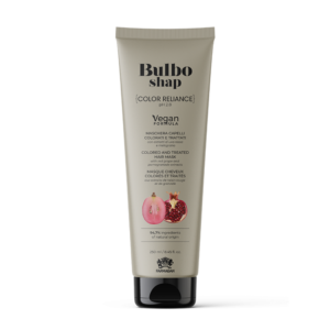 Kaukė dažytiems plaukams su raudonųjų vynuogių ir granatų ekstraktais BULBO SHAP COLOR RELIANCE 250 ml.