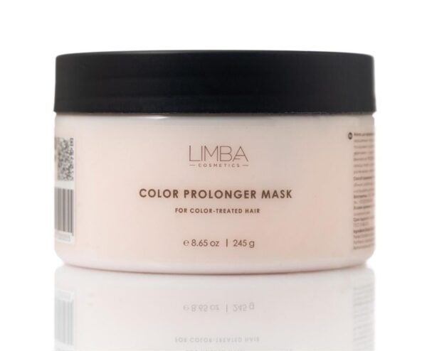 LIMBA COSMETICS COLOR PROLONGER MASK – PLAUKUS ŠVELNINATI IR SPALVĄ IŠSAUGANTI PLAUKŲ KAUKĖ, 245 gr