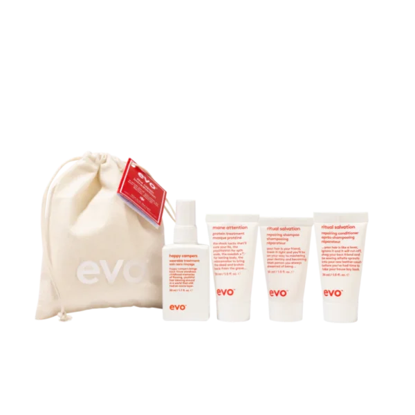 The repair introduction: mini ritual salvation šampūnas + kondicionierius + kaukė + happy campers