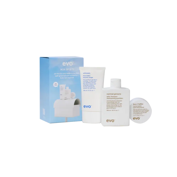 Evo_Ecom_4686copy Evo box of bits pack: normal persons šampūnas + winners veido balzamas + box o’bollox pasta
