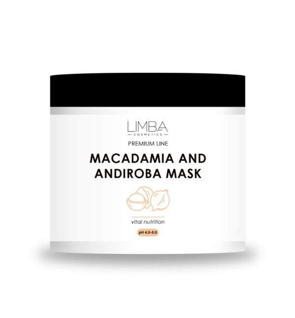 LIMBA COSMETICS PREMIUM LINE MACADAMIA AND ANDIROBA – PLAUKUS MAITINANTI KAUKĖ 500 ml